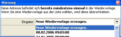 Wiedervorlage