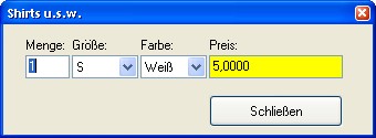 Formeln, Berechnungen für Artikel