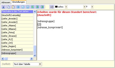 Standortadresse