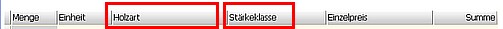 Supportanfrage andere Spalten